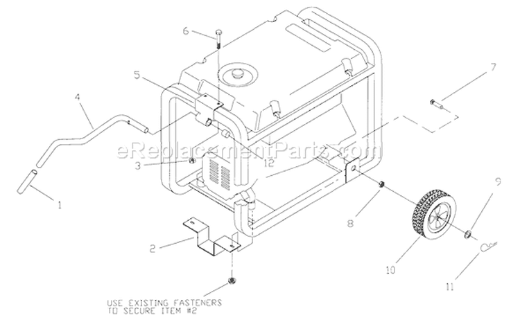Page C Diagram and Parts List for 1313-0  Briggs and Stratton Generator